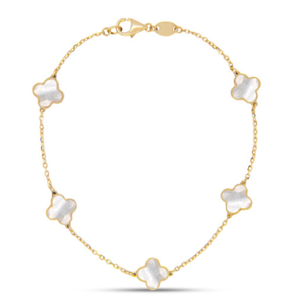 14k Gold Mother of Pearl 7in