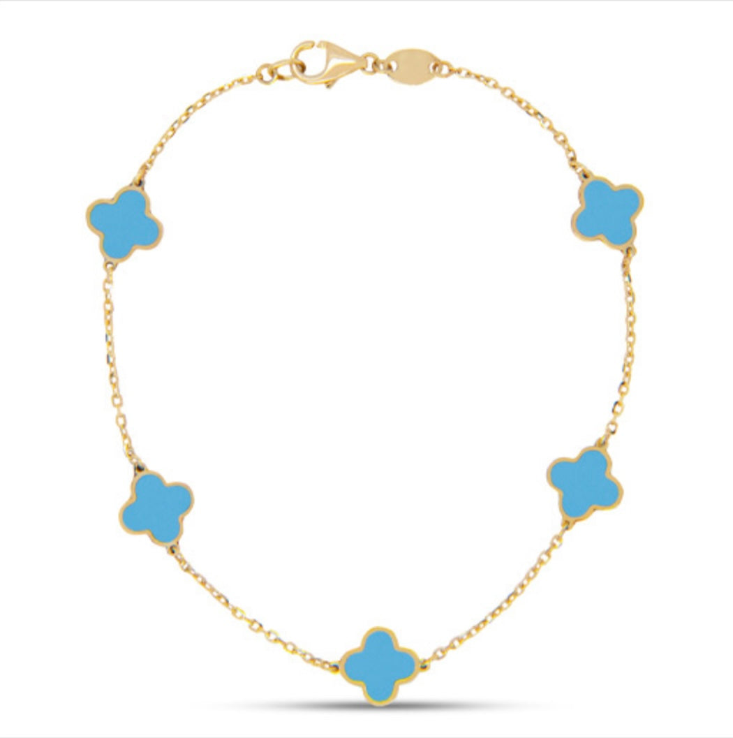 14k Gold Turquoise 7in