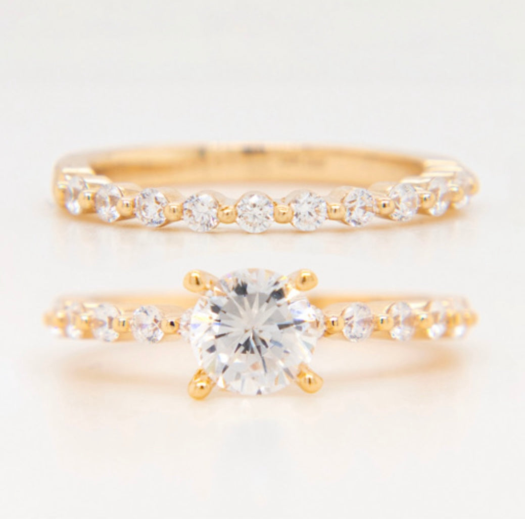 14k Gold Dúo Rings
