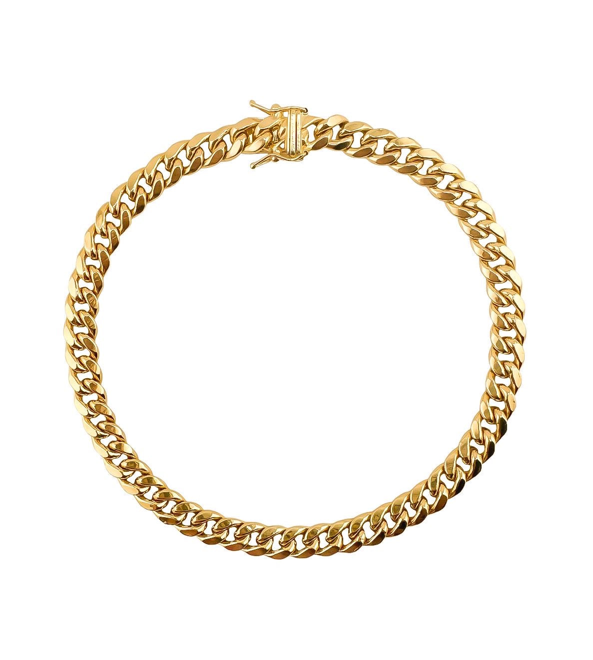 14k Gold Bracelet 8in 8mm