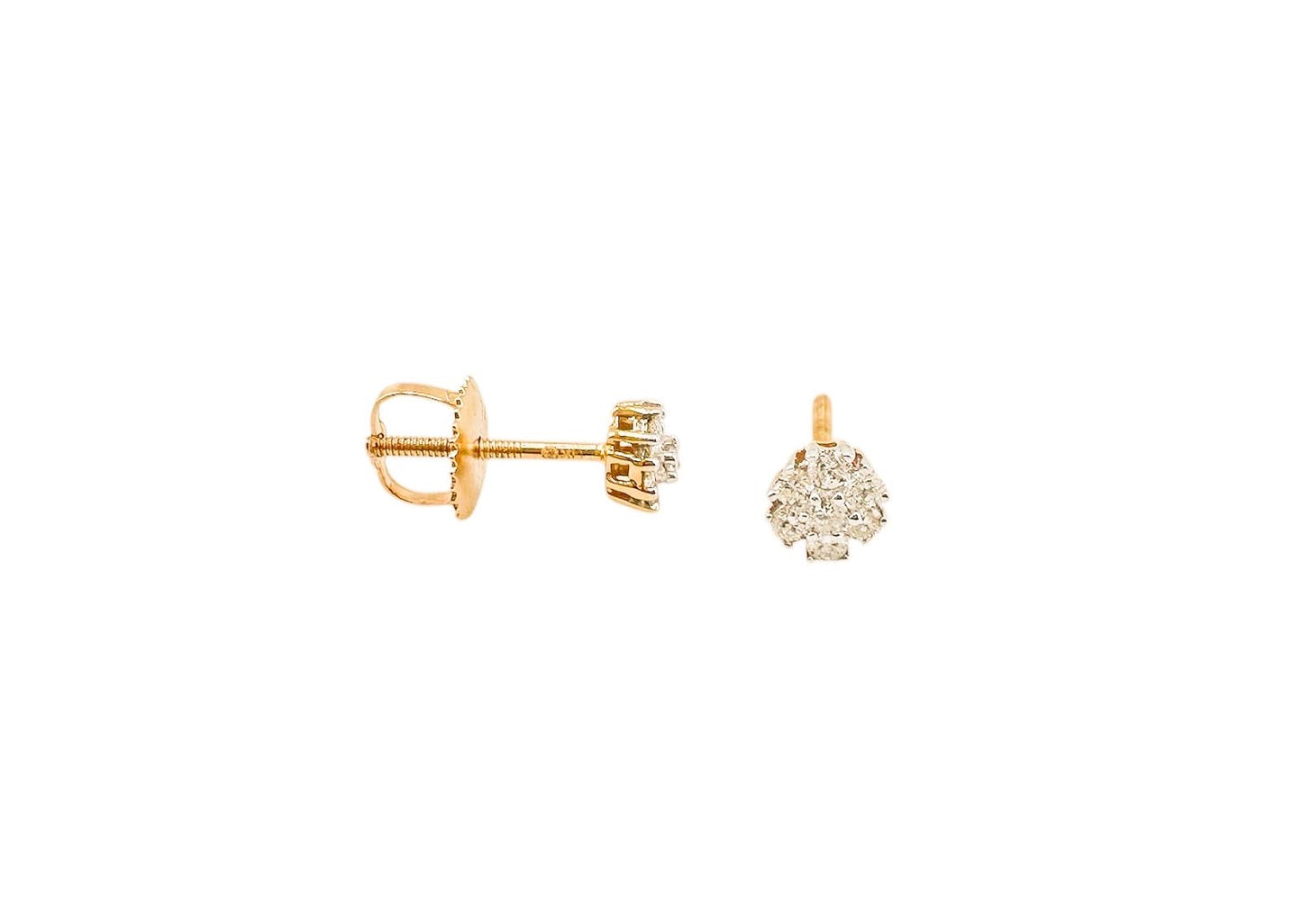 14k Gold Diamond Earrings