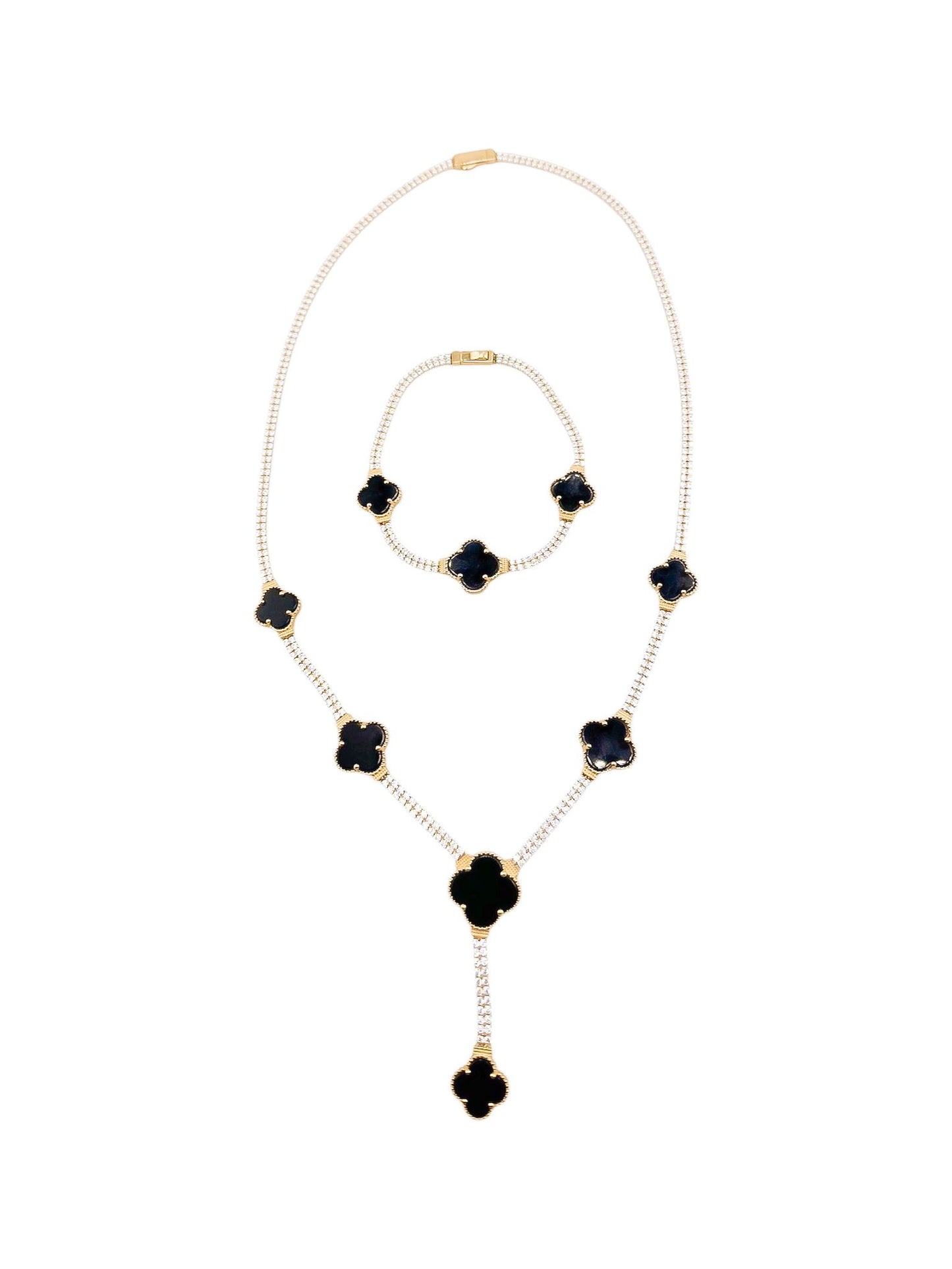 14k Gold Set Necklace 18in Bracelet 7.5in