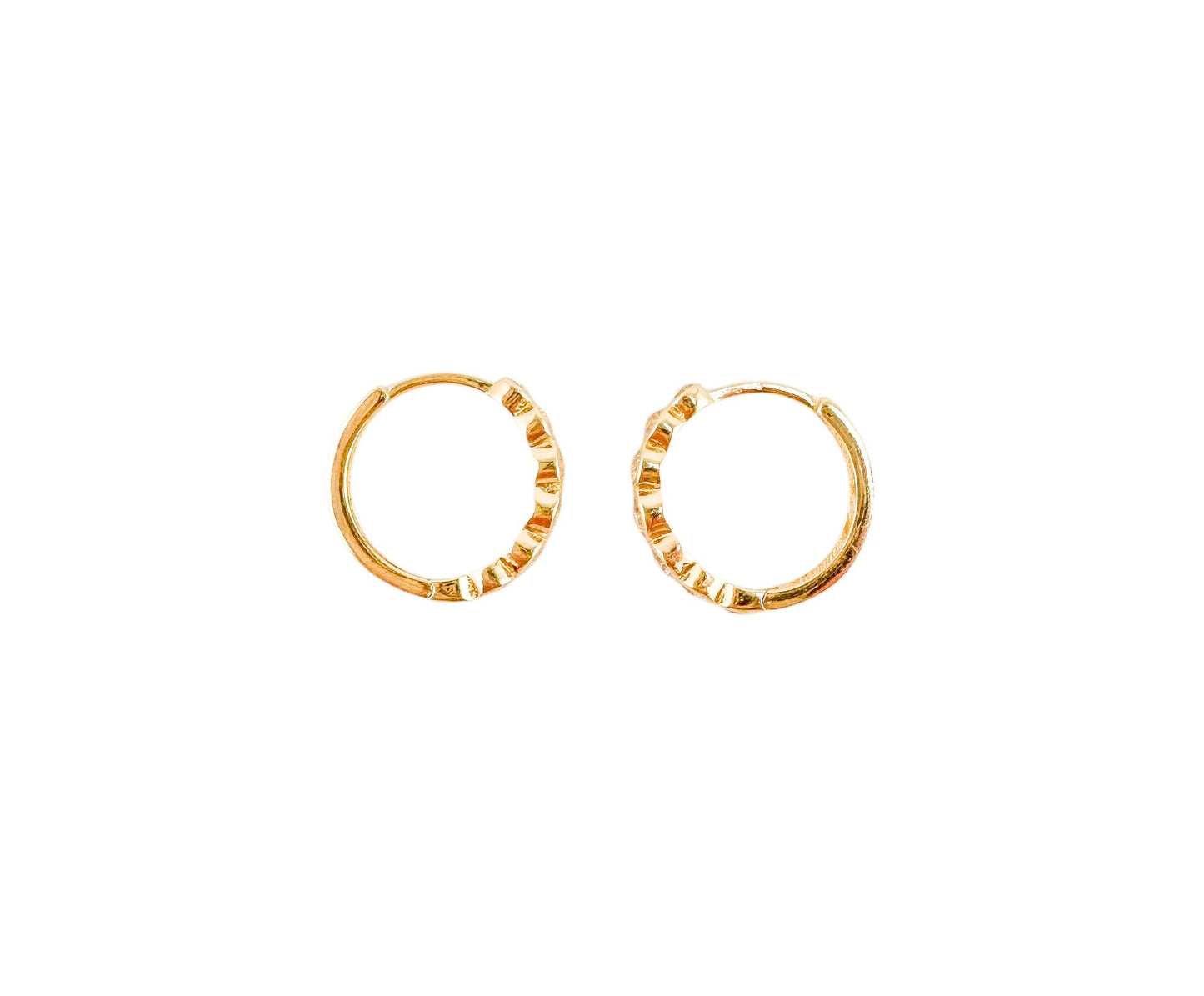 14k Gold Solid Earrings
