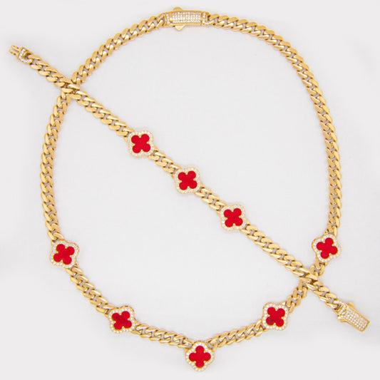 14k Gold Set Necklace 18in Bracelet 8in