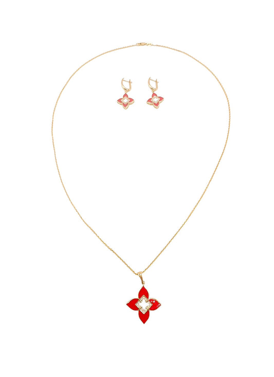 14k Gold Set Necklace 18in