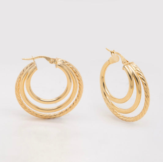 14k Gold Hoops