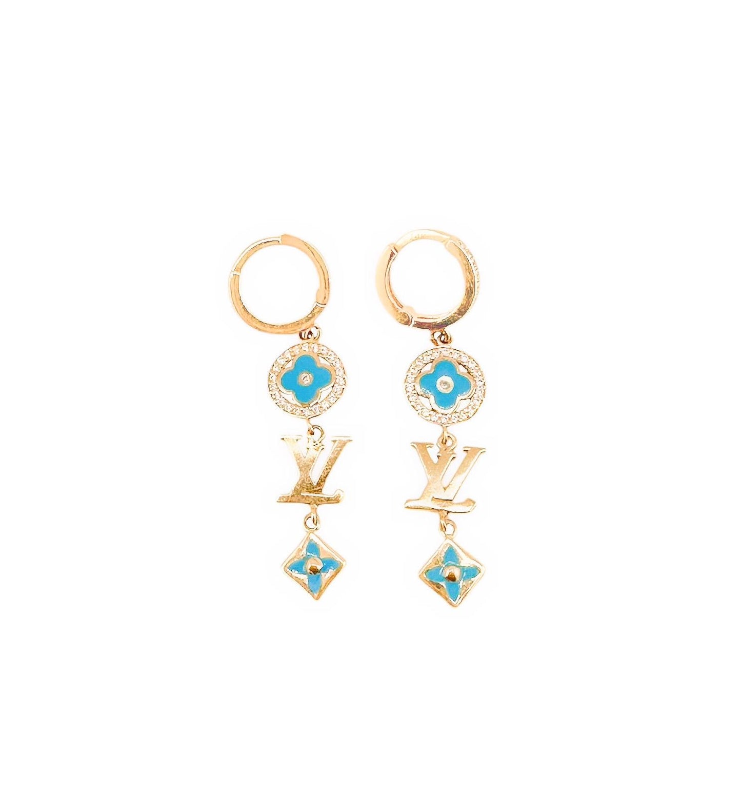 14k Gold Long Earring