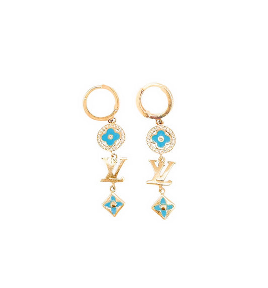 14k Gold Long Earring
