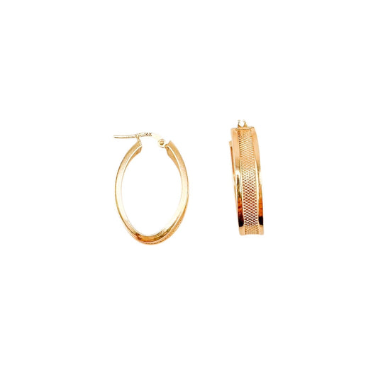 14k Gold Hoops