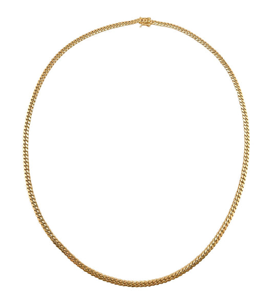 10k Gold Solid Cuban Link Necklace 18in 4mm