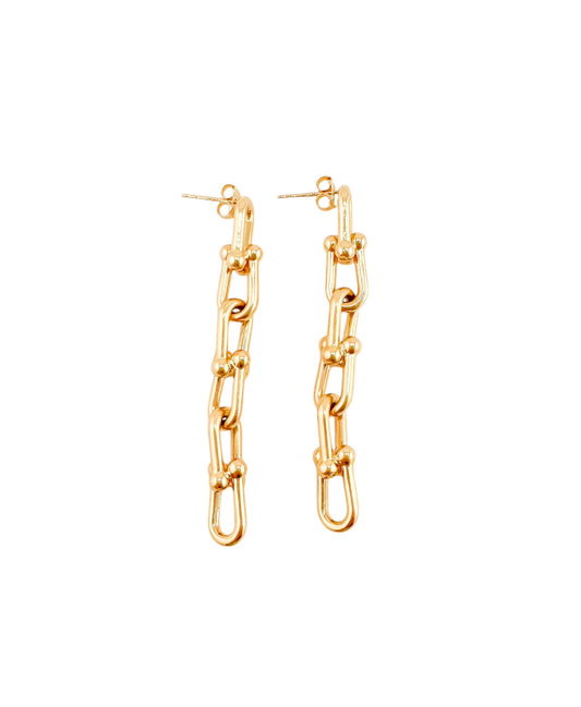 14k Gold Long TIFF Earrings