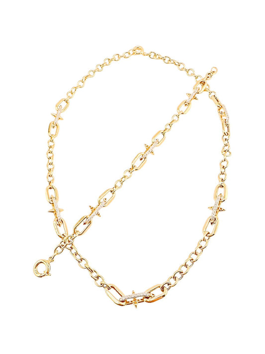 14k Gold Set Necklace 18in Bracelet 7.5in
