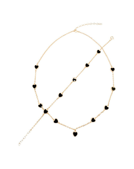 14k Gold Set Necklace 17.5in Necklace 8in