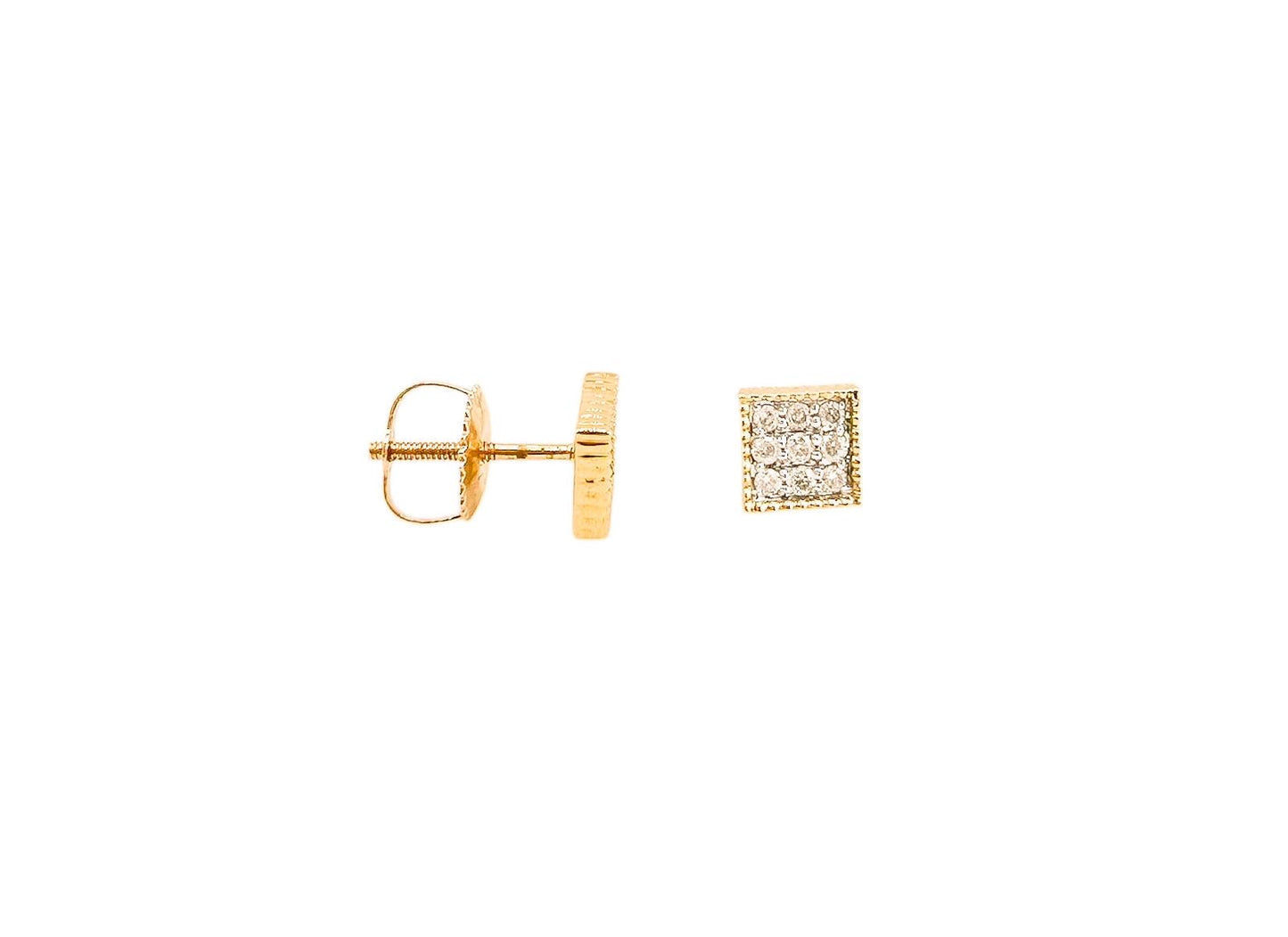 14k Gold Diamond Earrings