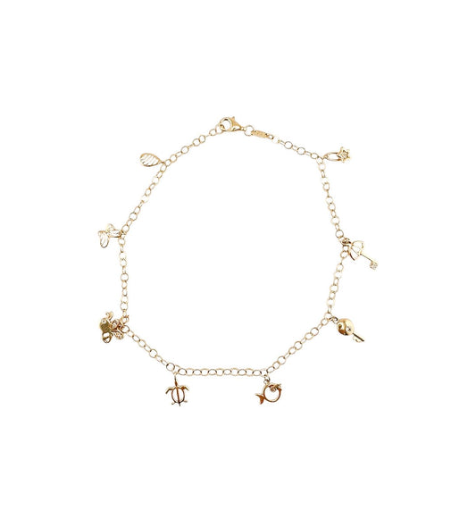 14k Gold Anklet 10in